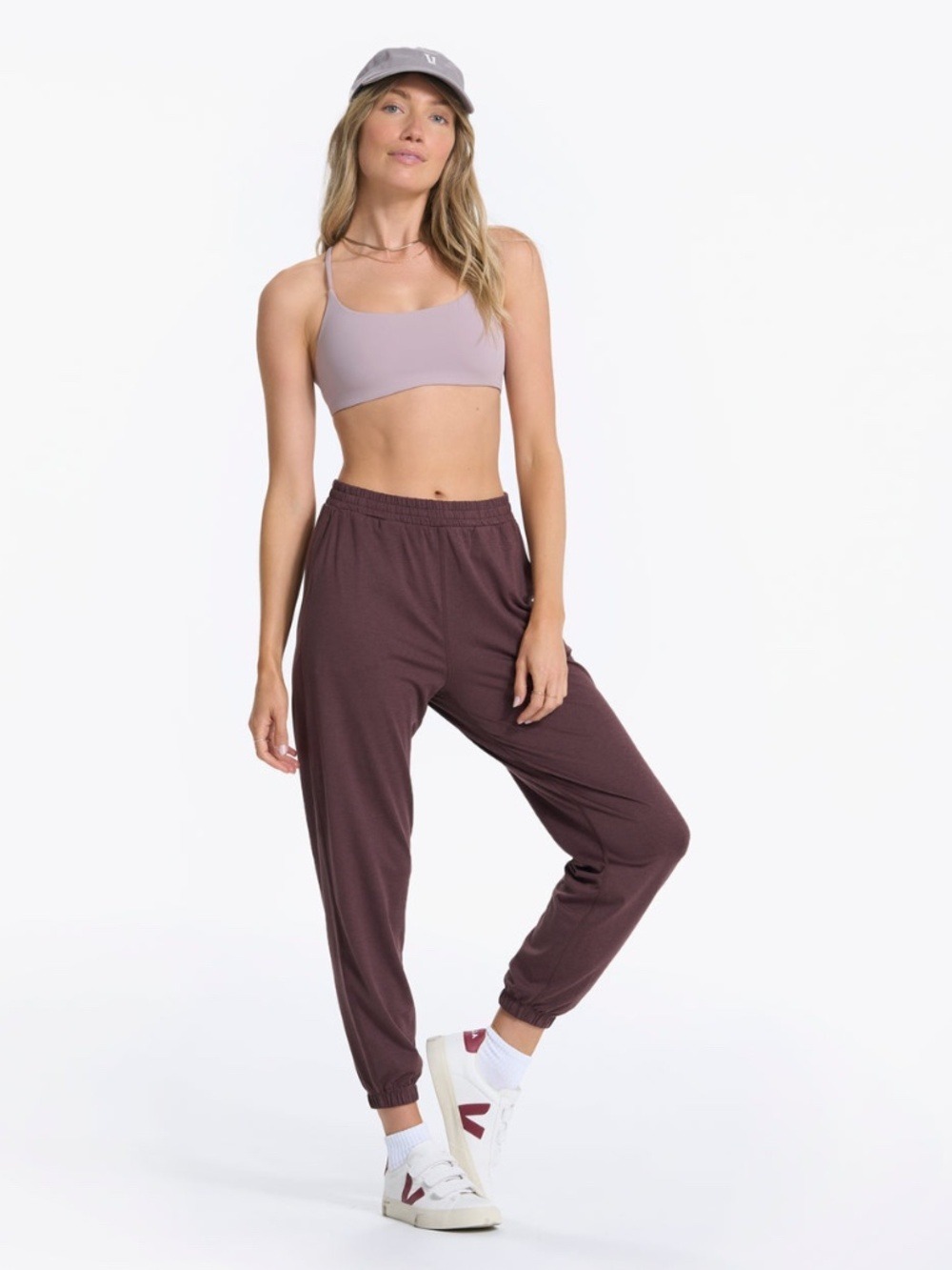 Vuori Boyfriend Sweatpant Chestnut Heather Brown XS Comfy Loungewear